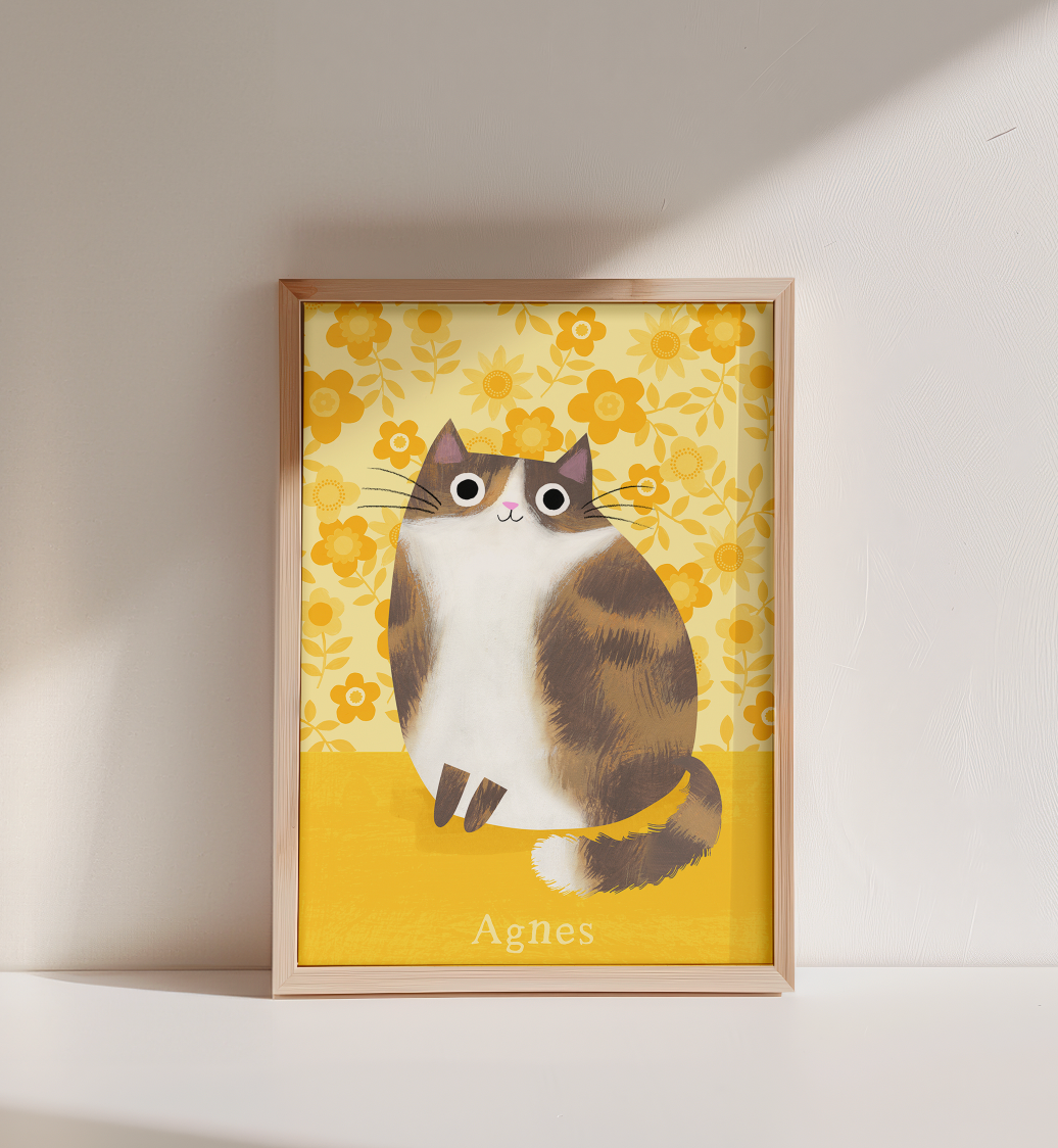 Custom Cat Portrait | The Buttercup Garden Edition | Angie Rozelaar