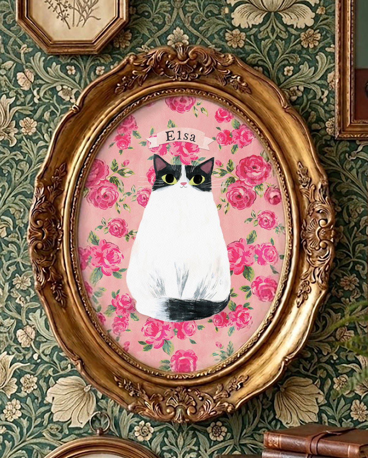 Custom Cat Portrait | The Victorian Rose Garden Edition | Angie Rozelaar