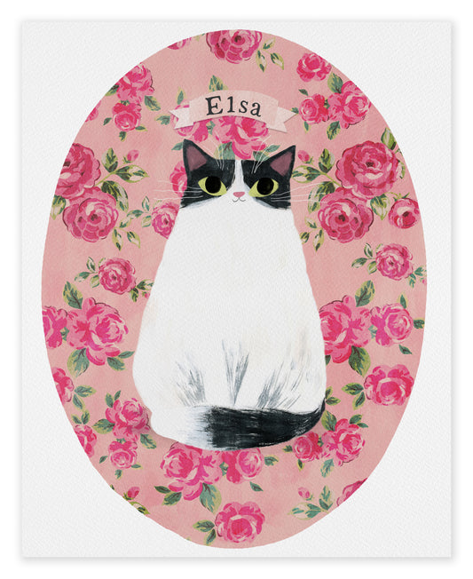 Custom Cat Portrait | The Victorian Rose Garden Edition | Angie Rozelaar
